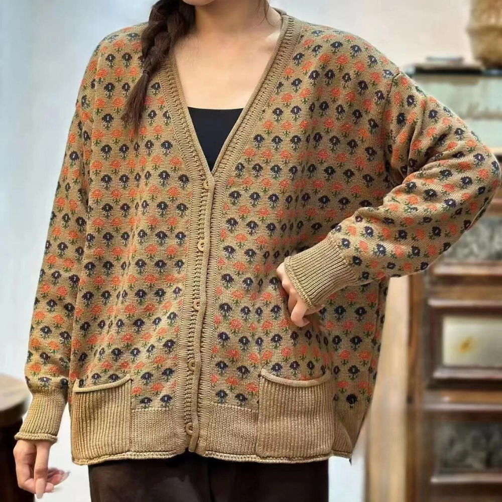 ETTA - Stilvolles Blüten-Cardigan für Damen