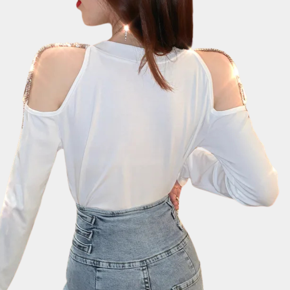 CELINA - Trendiges Shirt mit Cut-Out-Ärmeln für Damen