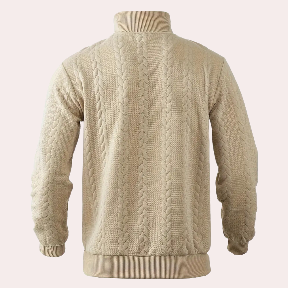 LAWRENCE - Eleganter Zopfstrickpullover für Männer