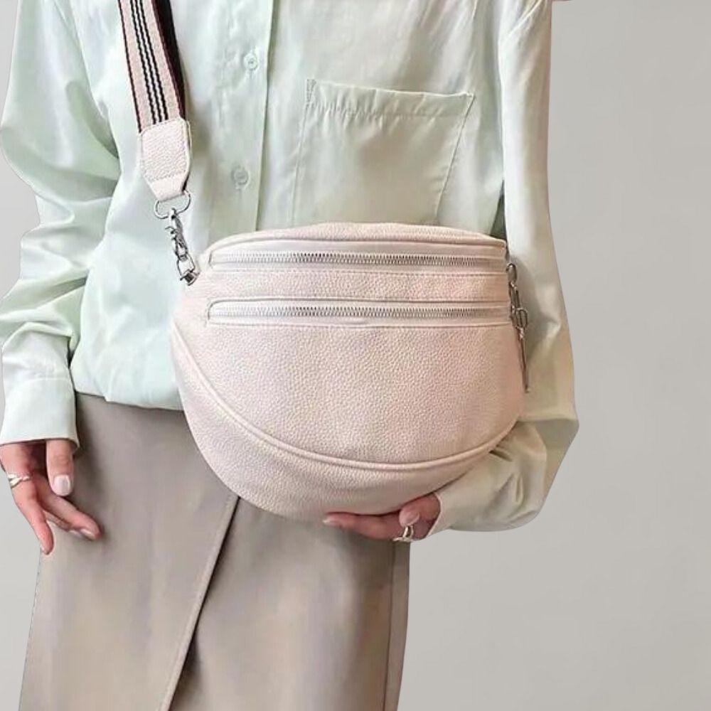 Crossbody-Tasche mit doppeltem Reißverschluss