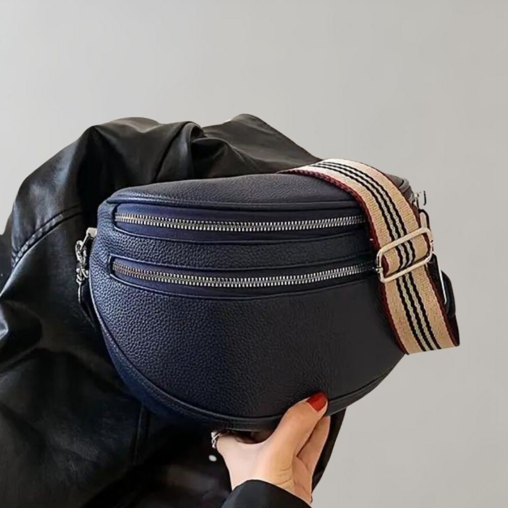 Crossbody-Tasche mit doppeltem Reißverschluss