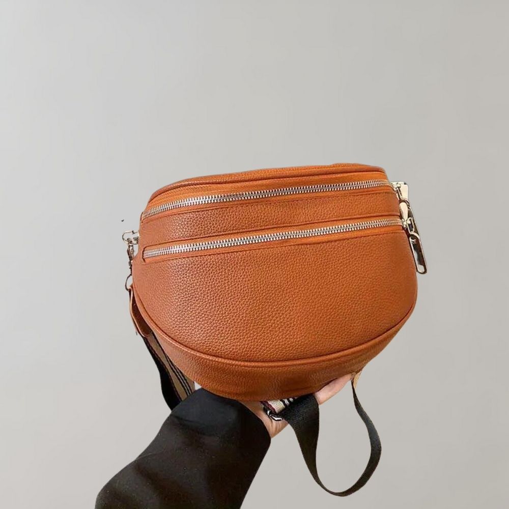 Crossbody-Tasche mit doppeltem Reißverschluss