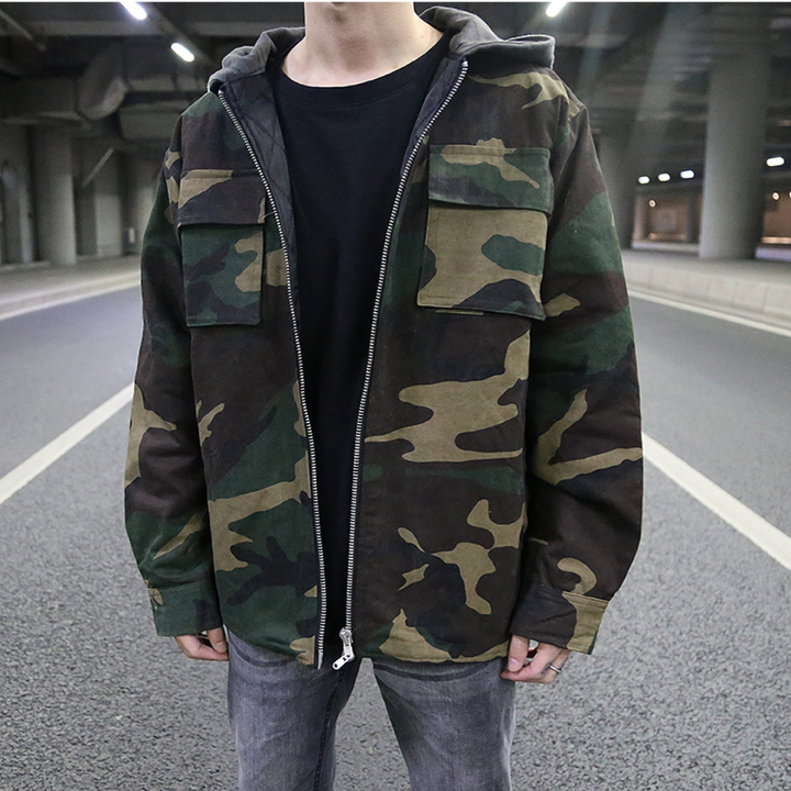 Ethane - Gewagte Camouflage Zip Up Herren Hoodie