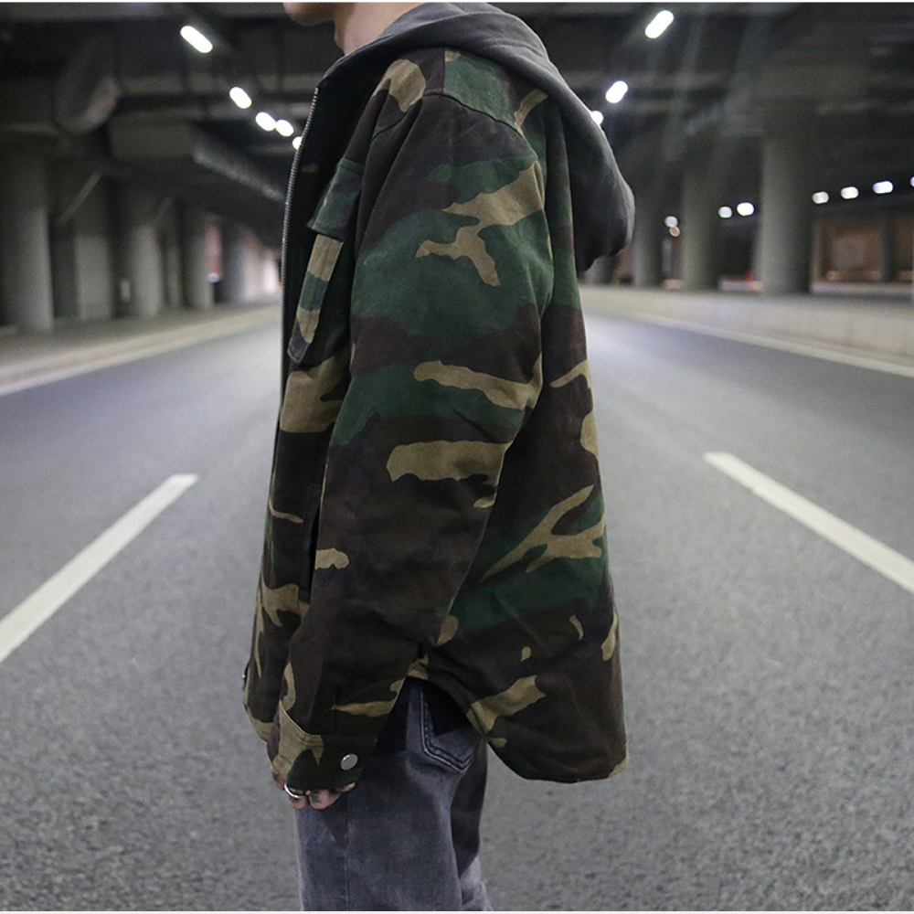 Ethane - Gewagte Camouflage Zip Up Herren Hoodie