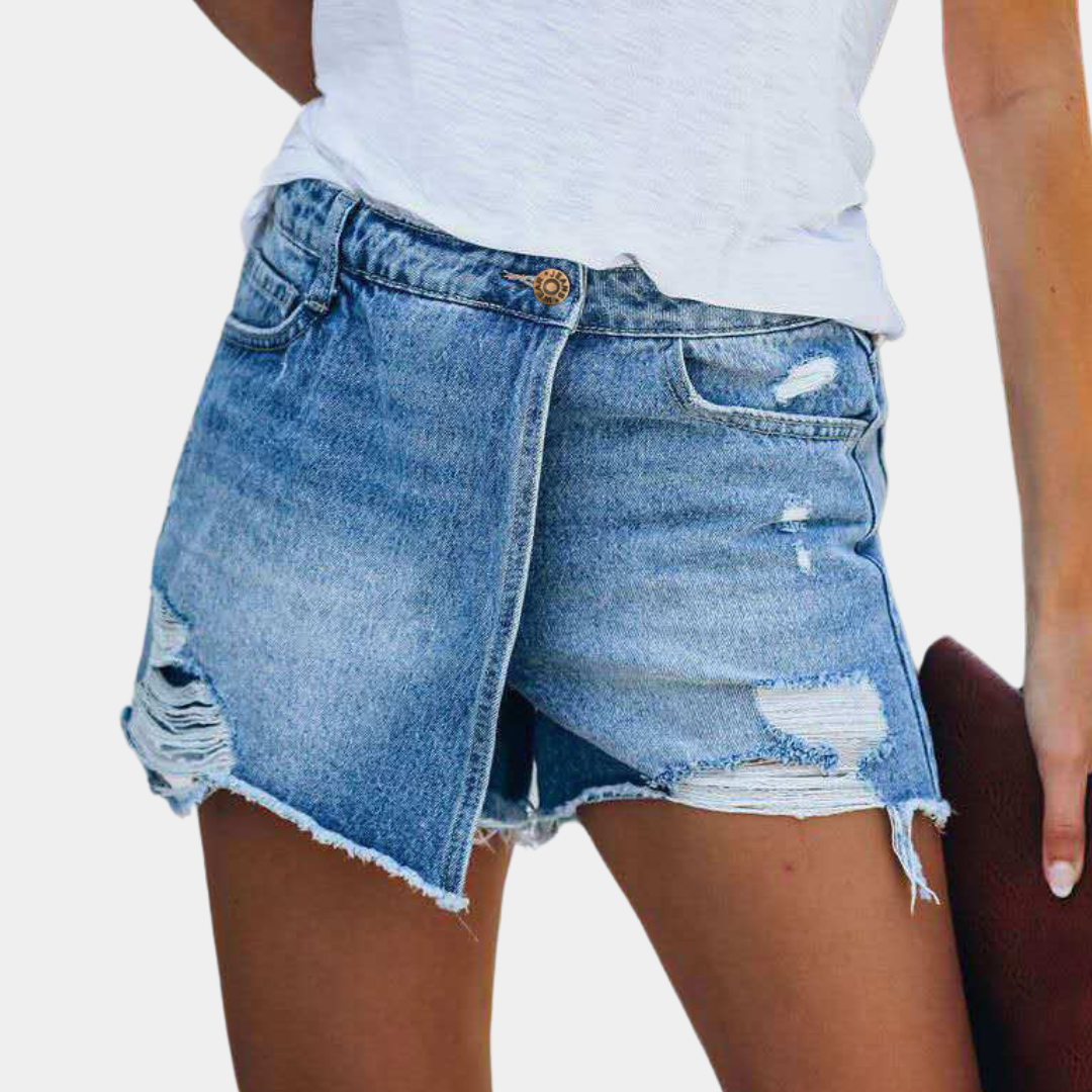 Hildegard - Stylische zerschlissene Damen-Sommer-Shorts