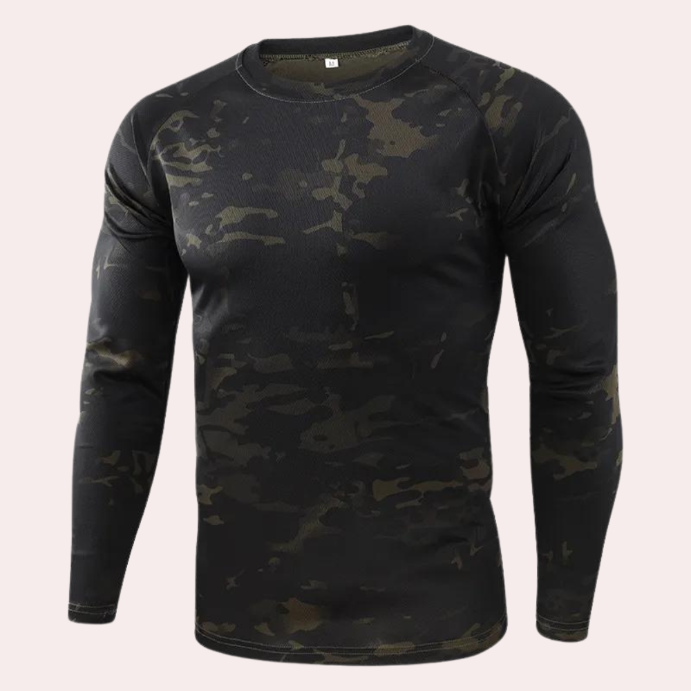 Ludvig - Herren Langarmshirt im Camouflage-Look