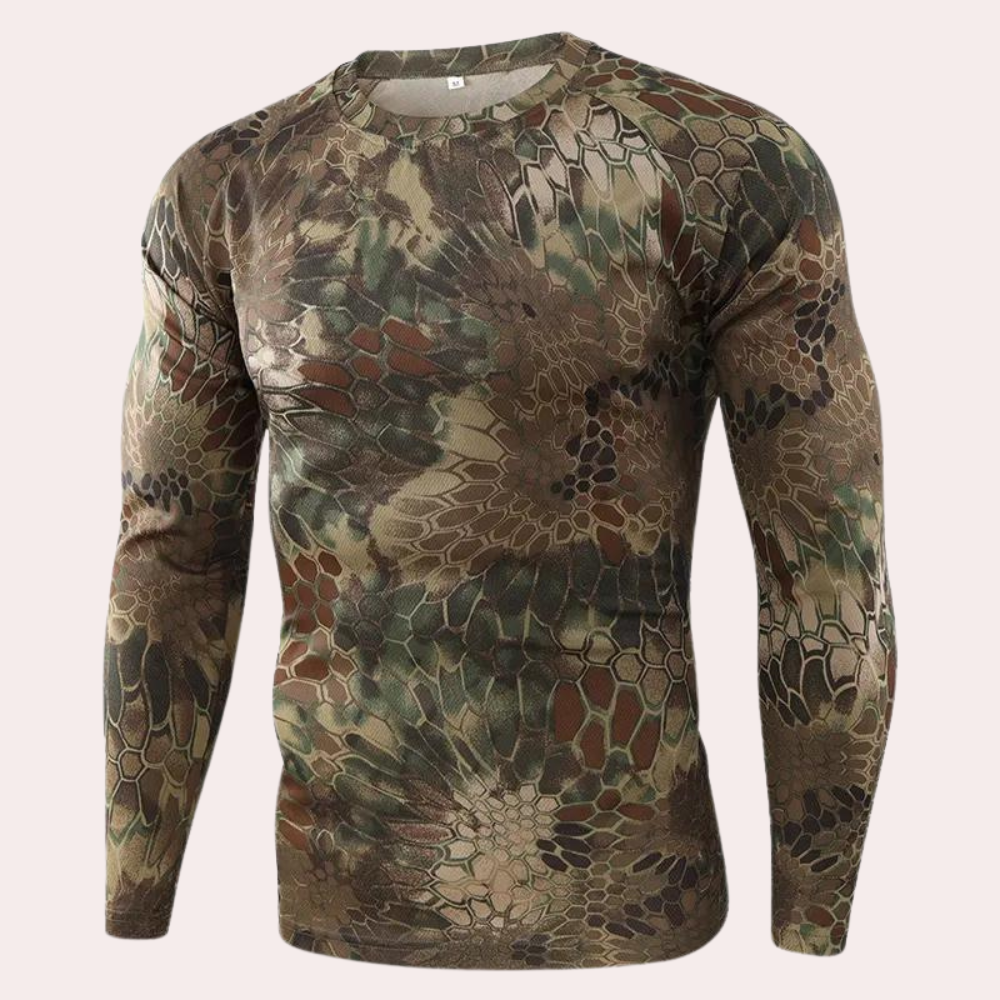 Ludvig - Herren Langarmshirt im Camouflage-Look