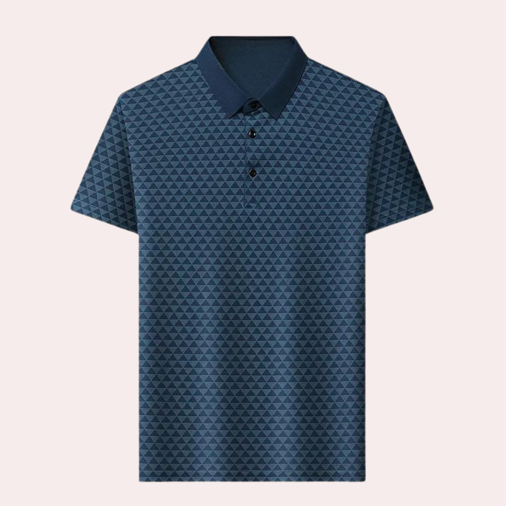 Brian - Atmungsaktives Herren-Polo mit Geometrischem Design