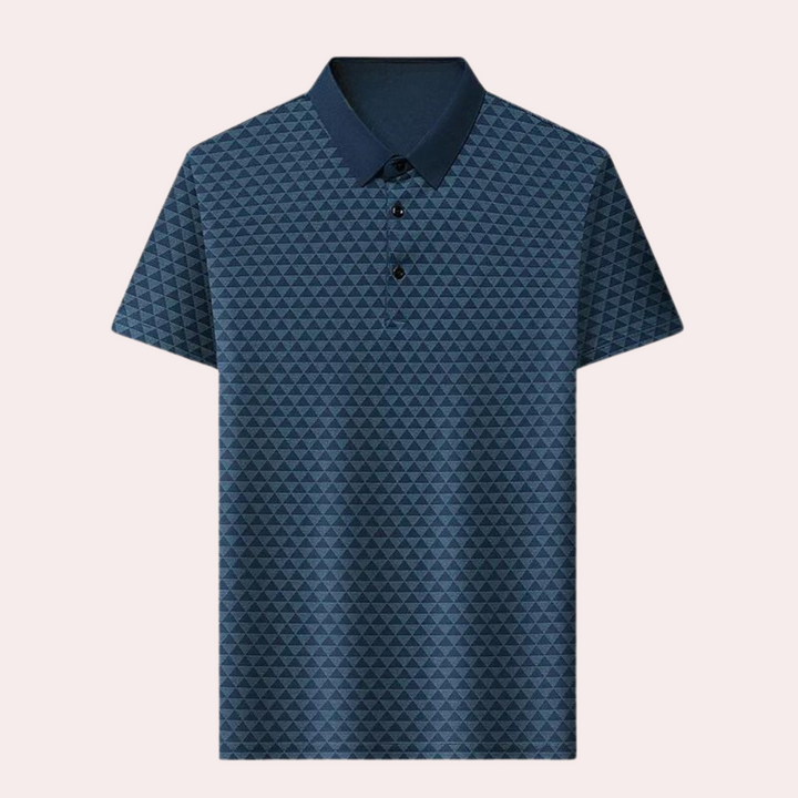 Brian - Atmungsaktives Herren-Polo mit Geometrischem Design