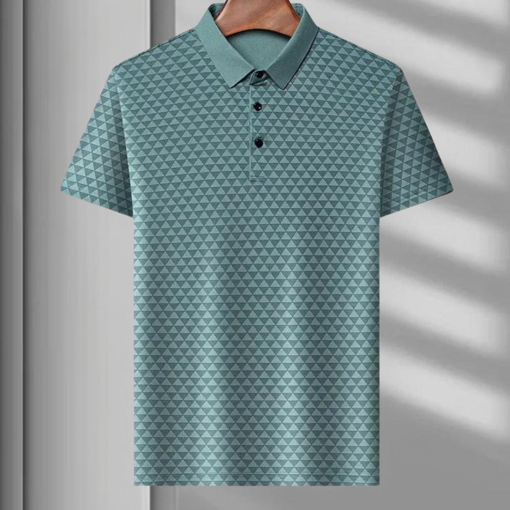 Brian - Atmungsaktives Herren-Polo mit Geometrischem Design