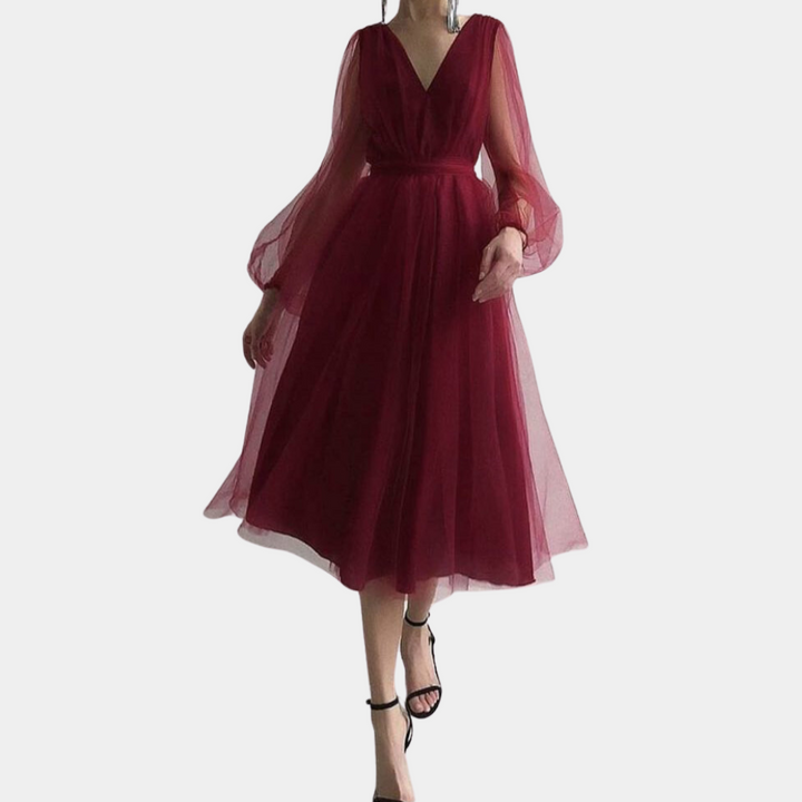 Ozana - Elegantes Midikleid aus Tüll für Damen