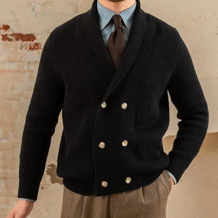 Thierry - Zweireihige Herren-Strickjacke mit Stil