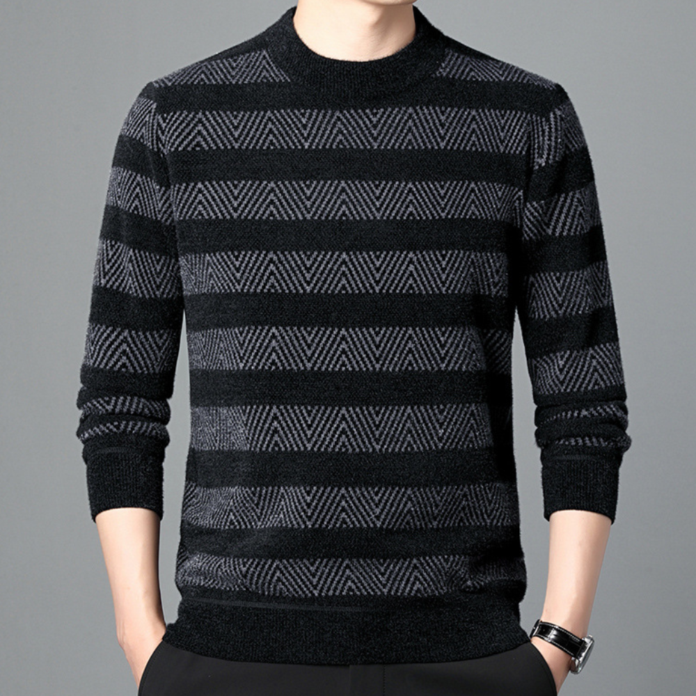 Luc - Symmetrischer Herren-Strickpullover