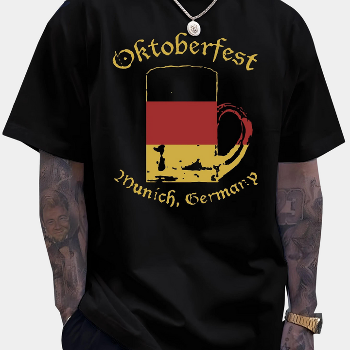 Aleksandr - Oktoberfest Modernes Bierkrug Print Shirt