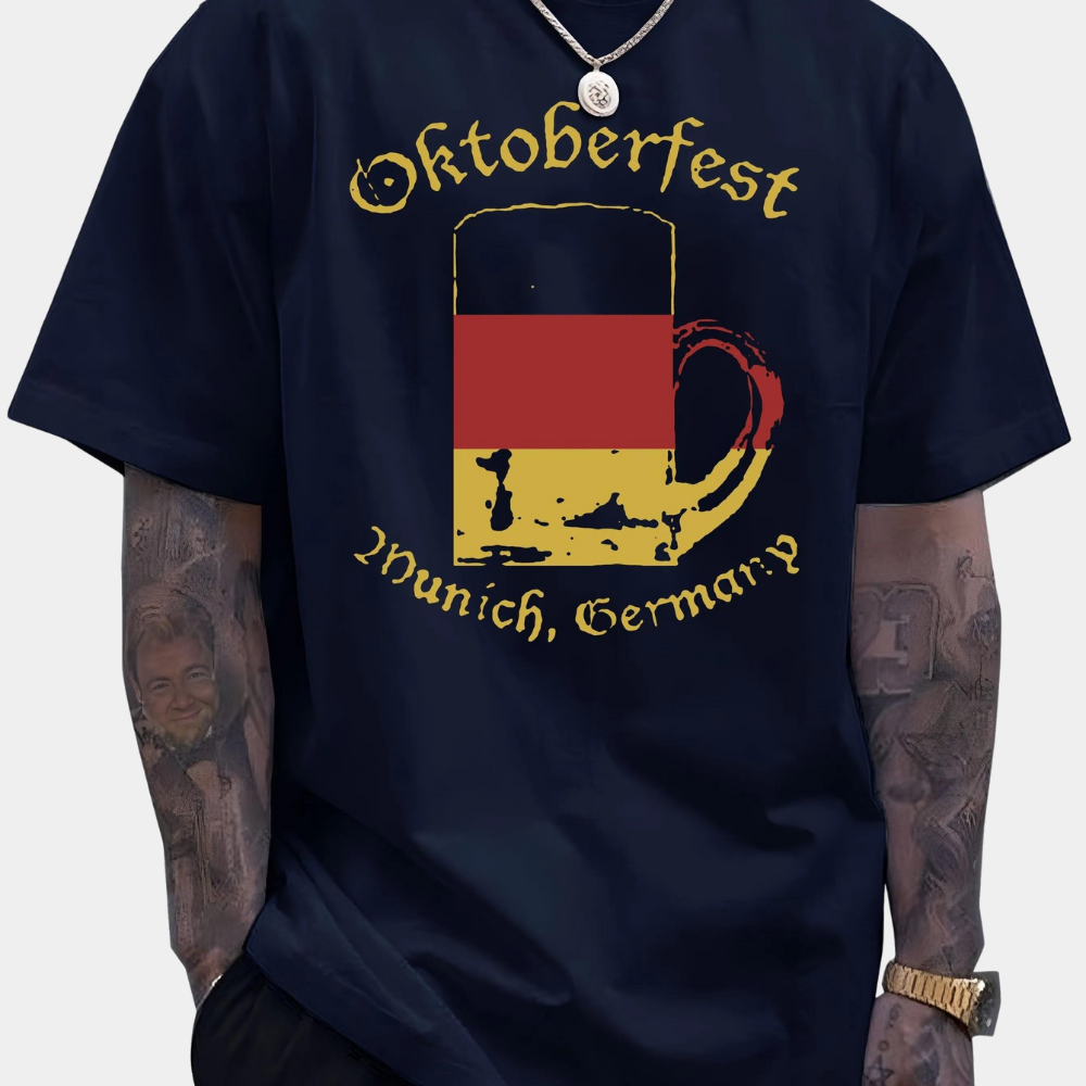 Aleksandr - Oktoberfest Modernes Bierkrug Print Shirt