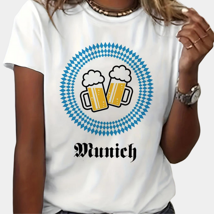 Viviane - Damen Oktoberfest Shirt mit Rundhals