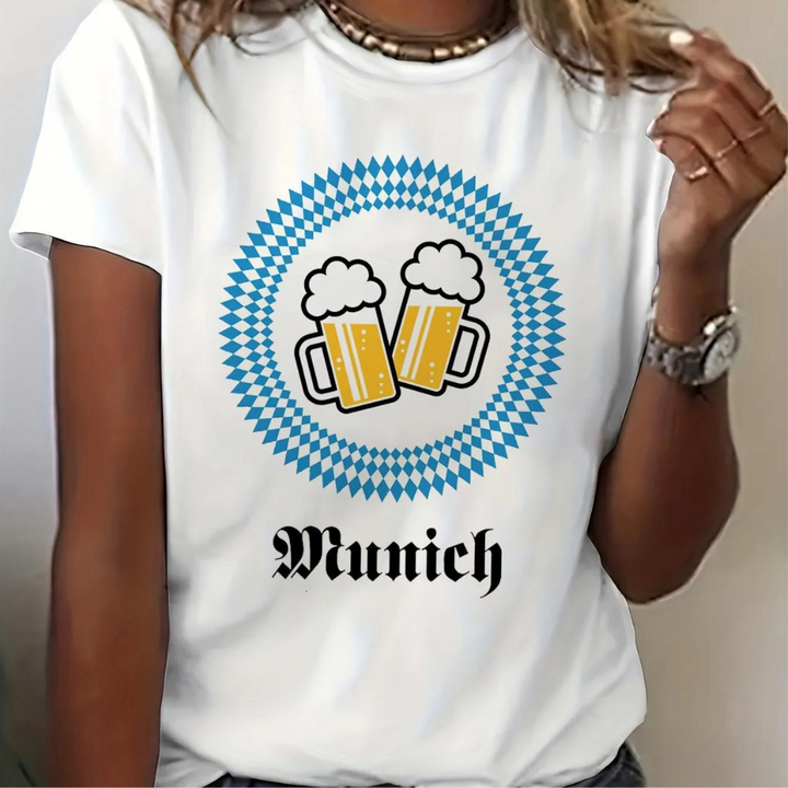 Viviane - Damen Oktoberfest Shirt mit Rundhals