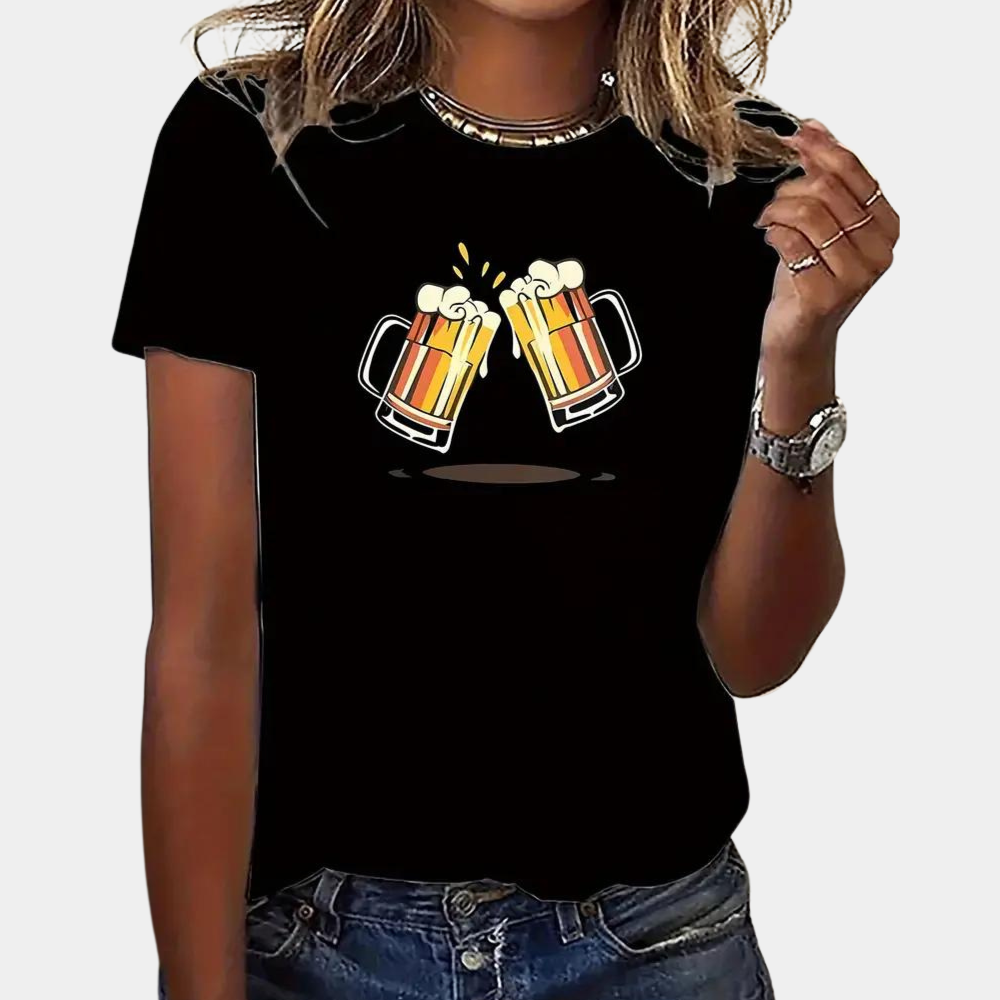 Carmela - Damen Oktoberfest-Shirt mit Bierdruck