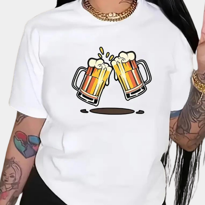 Carmela - Damen Oktoberfest-Shirt mit Bierdruck