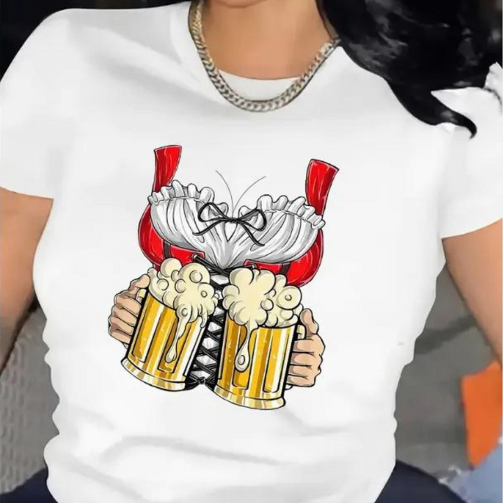 Odetta - Damen Dirndl Bier Oktoberfest-T-Shirt