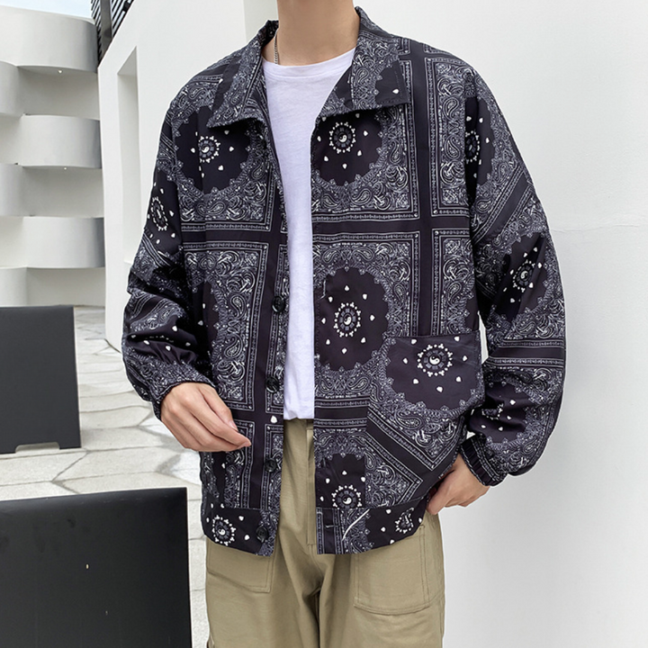 Nev - Herrenjacke mit stilvollem Paisley-Muster