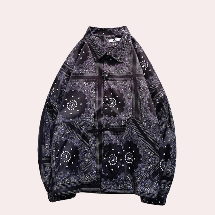 Nev - Herrenjacke mit stilvollem Paisley-Muster