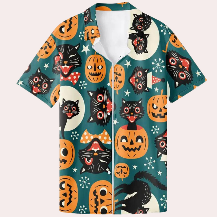 Joaquin - Trendiges Herren-Shirt mit Halloween-Cartoon-Design