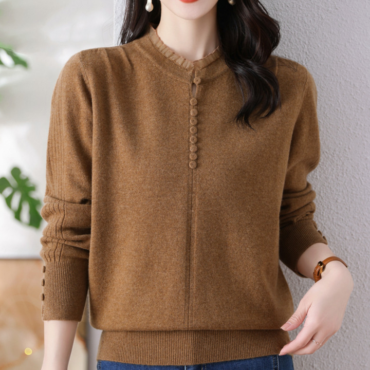 Mariela - Modischer Pullover für Damen mit Knopfdetails