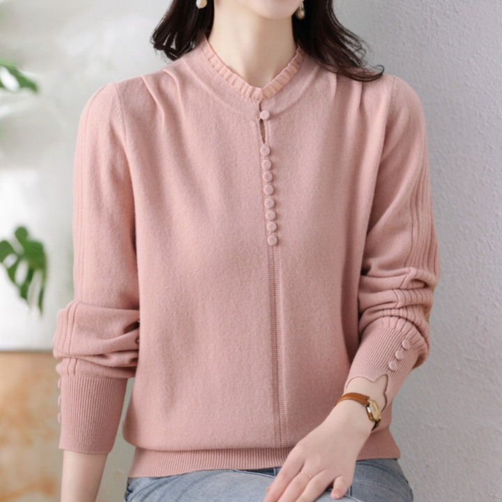 Mariela - Modischer Pullover für Damen mit Knopfdetails