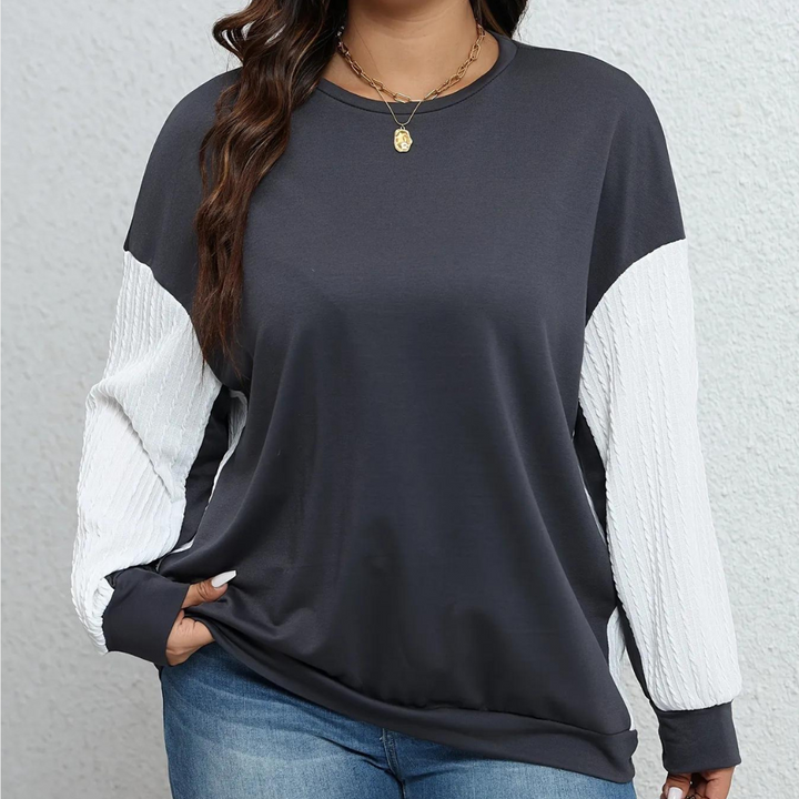 Deni - Vielseitiges zweifarbiges Sweatshirt für Damen