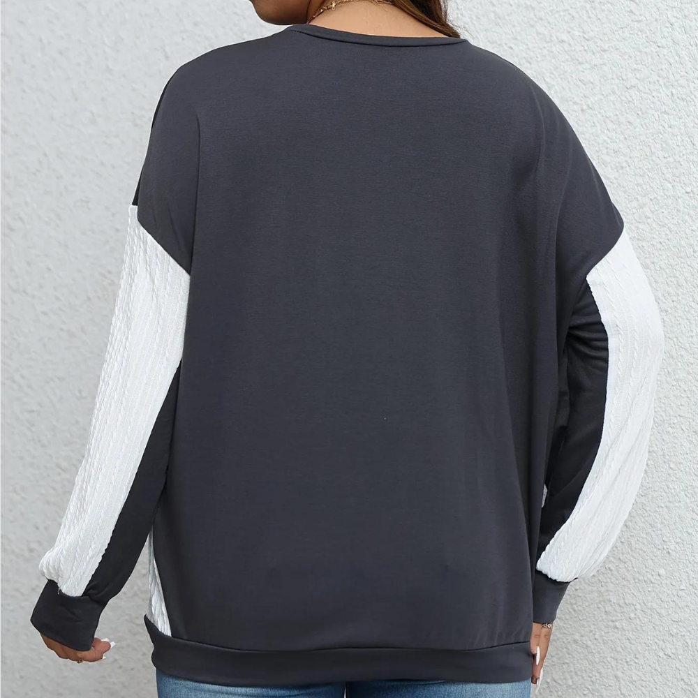 Deni - Vielseitiges zweifarbiges Sweatshirt für Damen