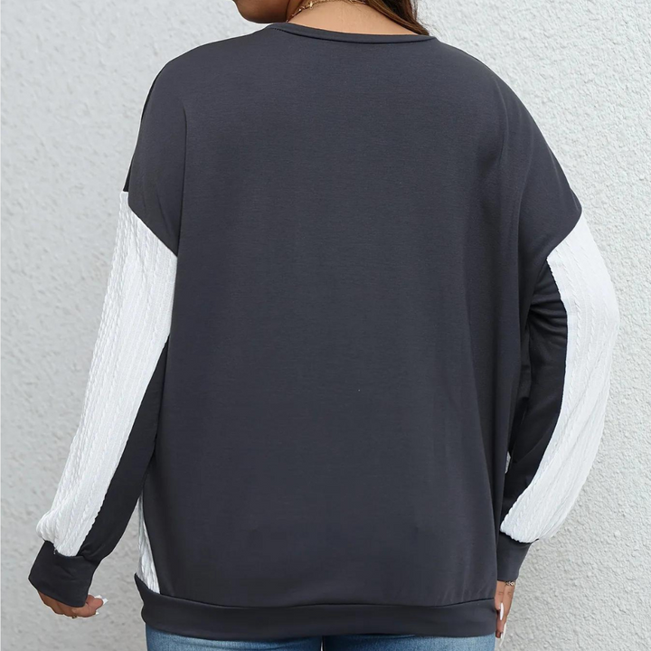 Deni - Vielseitiges zweifarbiges Sweatshirt für Damen