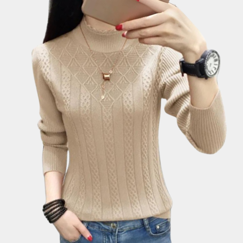 Iliya - Stylischer hochgeschlossener Pullover für Damen