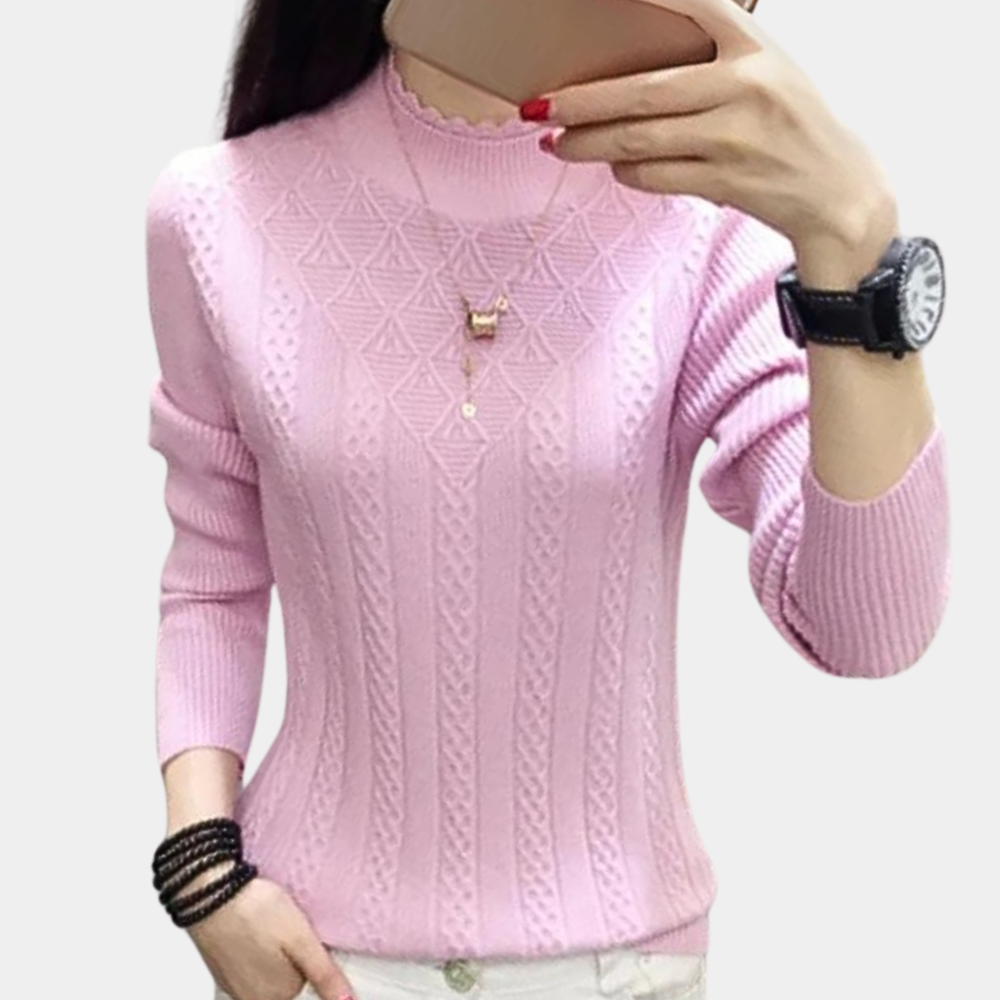 Iliya - Stylischer hochgeschlossener Pullover für Damen