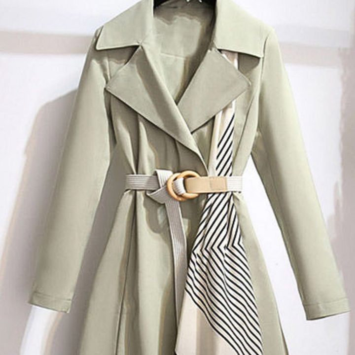 Aurembiaix - Eleganter Damen-Trenchcoat mit Gürtel