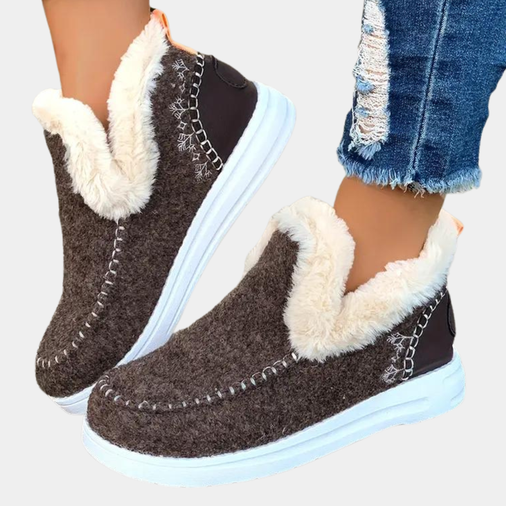 OGNYANA - Plüsch-Winterschuhe für Damen