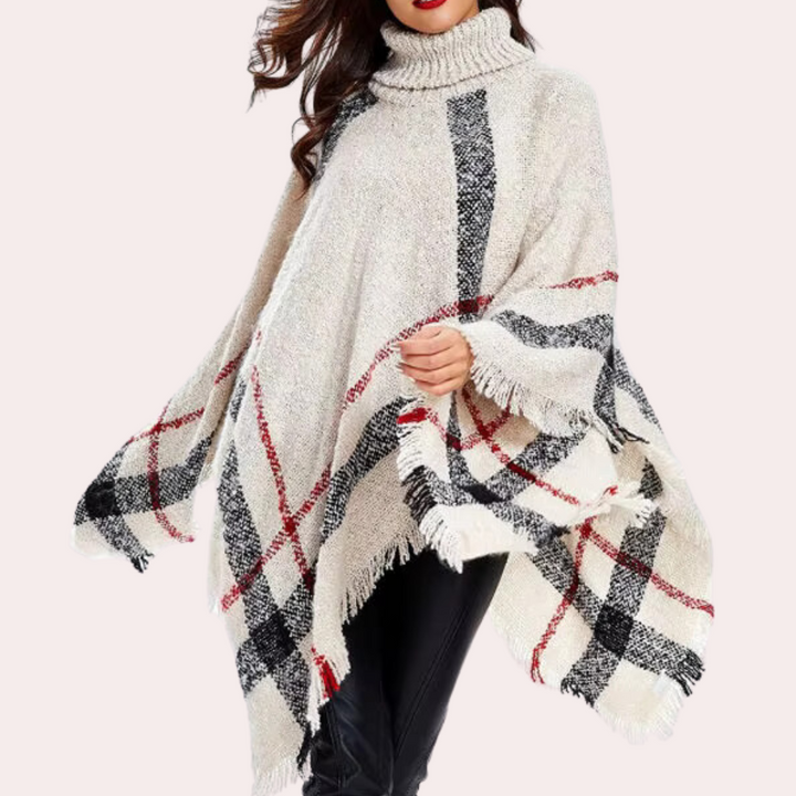 ADIS - Strick-Poncho mit Rollkragen für Damen