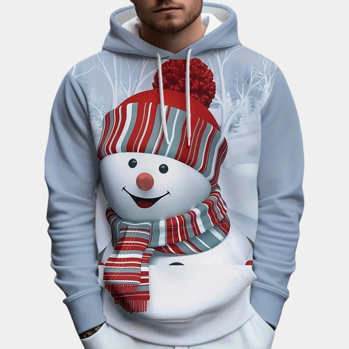 PIOLO - Weihnachten Schneemann Hoodie für Männer