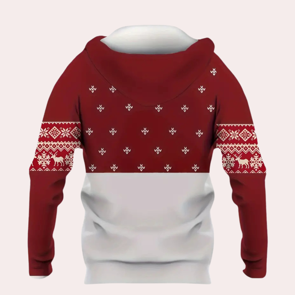 ADRIANNE - Stylischer Weihnachts-Kapuzenpullover für Herren