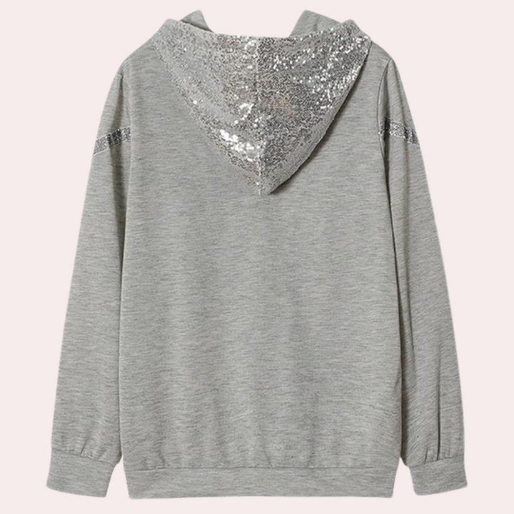 TATIA - Stylischer Pailletten-Kapuzenpullover für Frauen