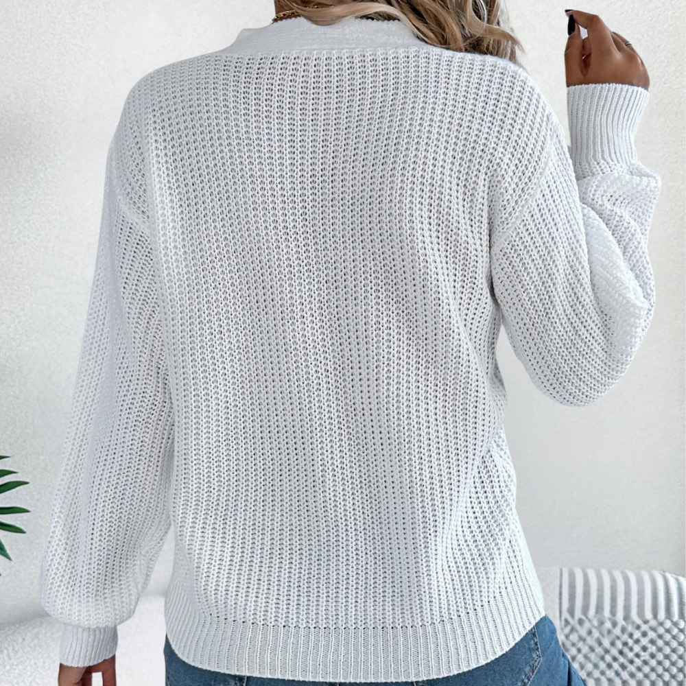 GRACE - Modischer Pullover mit V-Ausschnitt für Damen