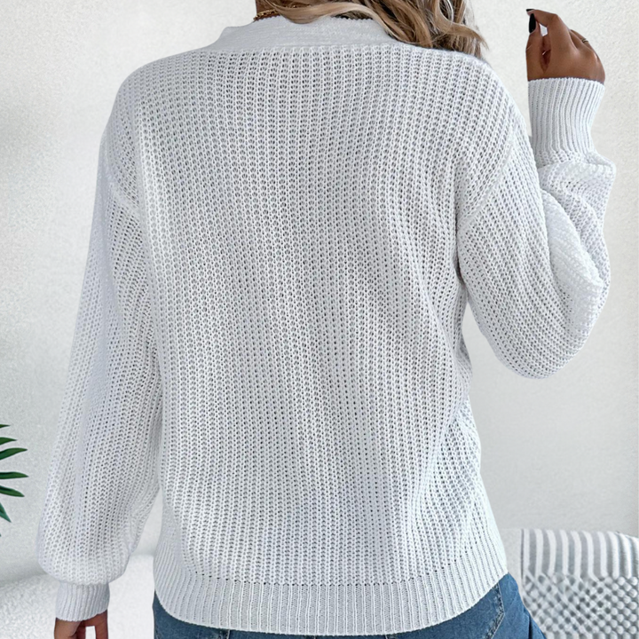 GRACE - Modischer Pullover mit V-Ausschnitt für Damen