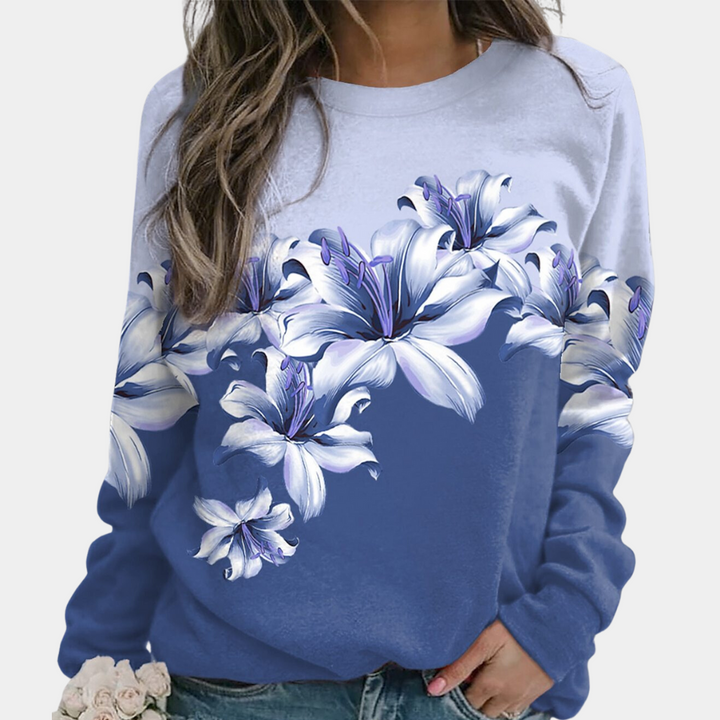 ISAURA - Bequemer Blumenpulli für Frauen