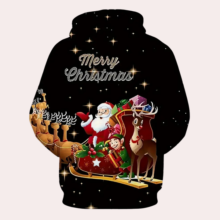 AMIL - Klassischer Weihnachts-Kapuzenpullover für Herren