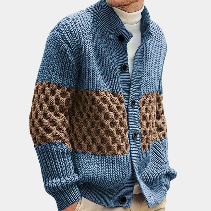 HOWARD - Modisch gemusterte Strickjacke für Herren