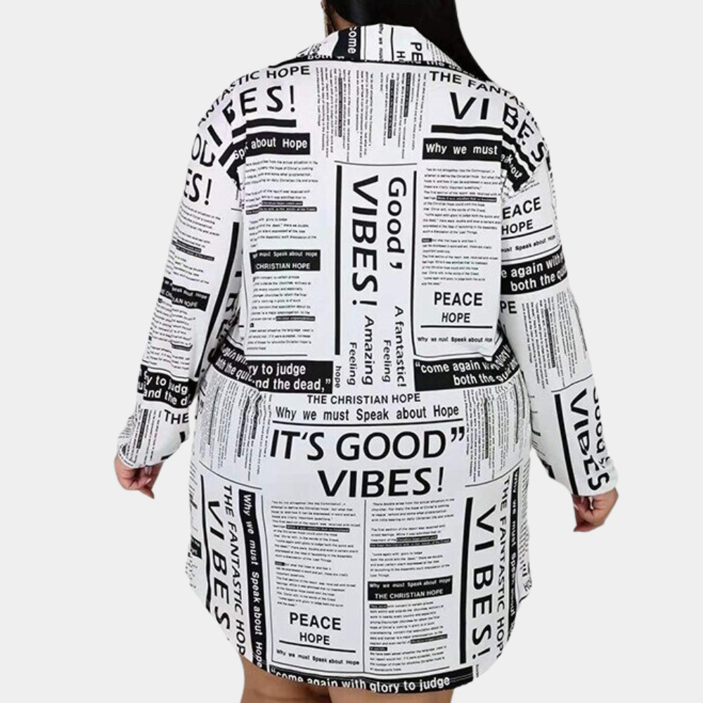 HINANO - Zeitungsdruck Frauenkleid