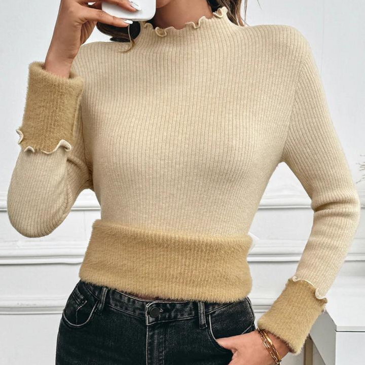 IANTHE - Bequemer Warmer Stehkragenpullover für Damen