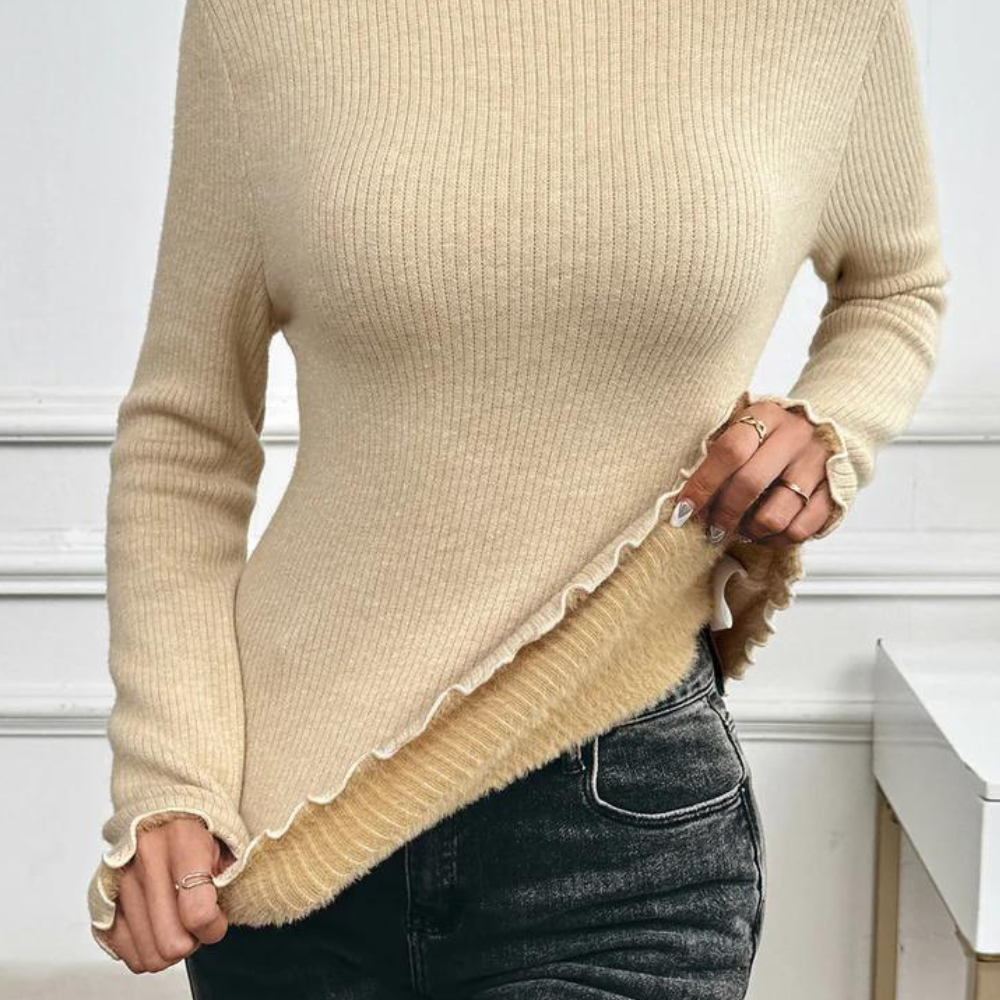 IANTHE - Bequemer Warmer Stehkragenpullover für Damen