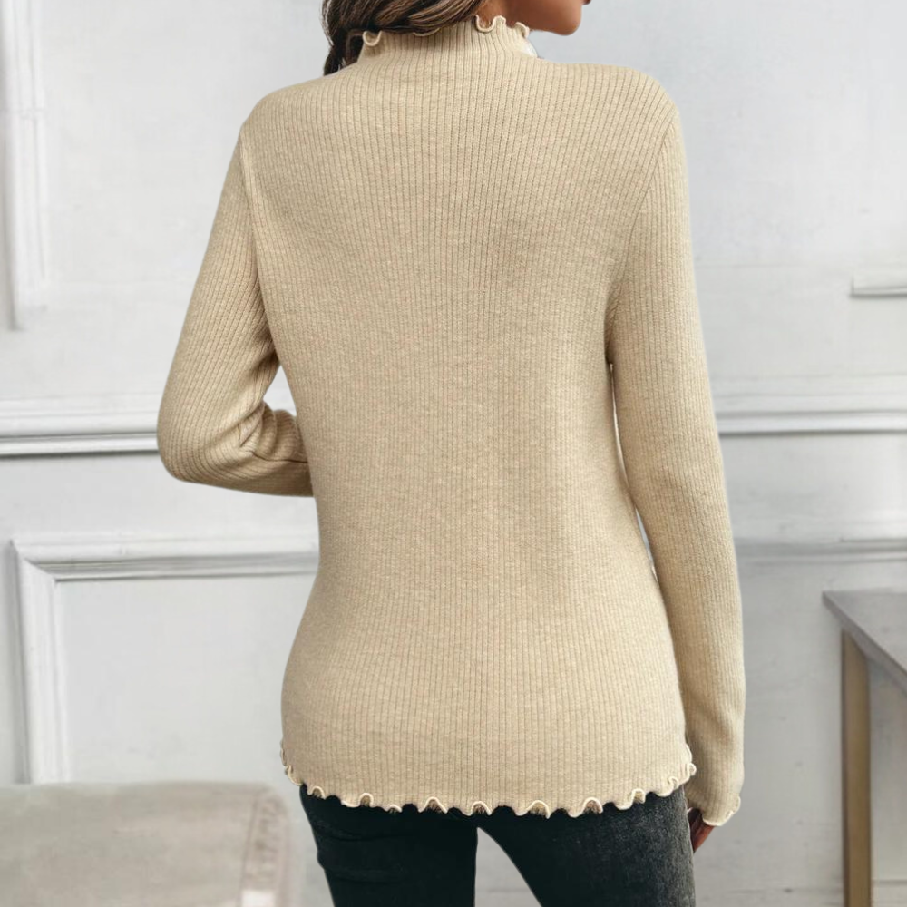 IANTHE - Bequemer Warmer Stehkragenpullover für Damen