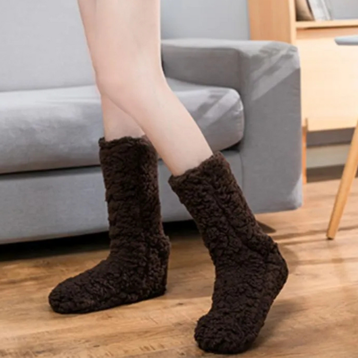 ZAHARINA - Winterliche Fußwärmer-Socken für Damen